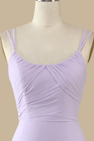 Lilac Scoop Neck Maxi Dress with Spaghetti Straps